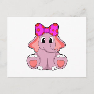 Olifant met lint briefkaart
