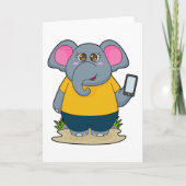 Olifant met mobiel kaart (Voorkant)