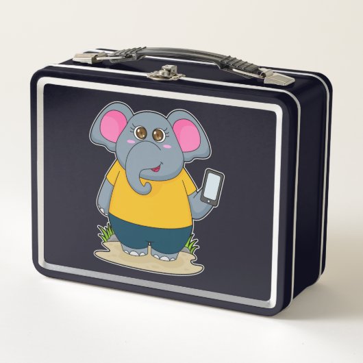 Olifant met mobiele telefoon (Voorkant)