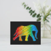 Olifant met Pixels Briefkaart (Staand voorkant)
