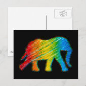 Olifant met Pixels Briefkaart (Voorkant / Achterkant)
