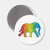 Olifant met Pixels Magneet (Voorkant / Achterkant)