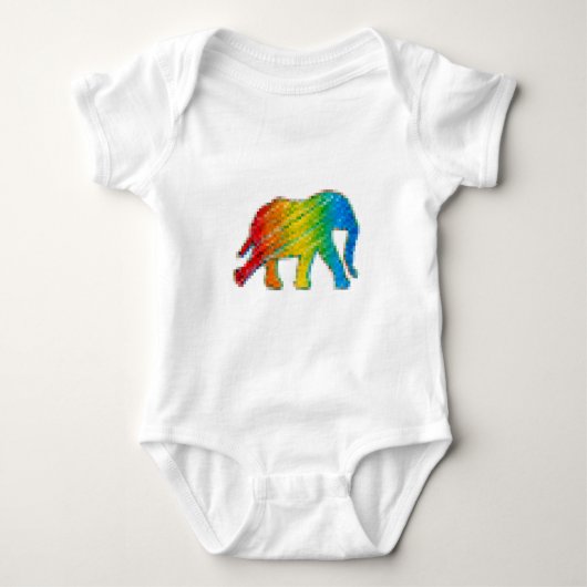 Olifant met Pixels Romper (Voorkant)