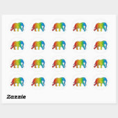 Olifant met Pixels Ronde Sticker (Vel)