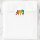 Olifant met Pixels Ronde Sticker (Tas)