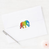 Olifant met Pixels Ronde Sticker (Envelop)