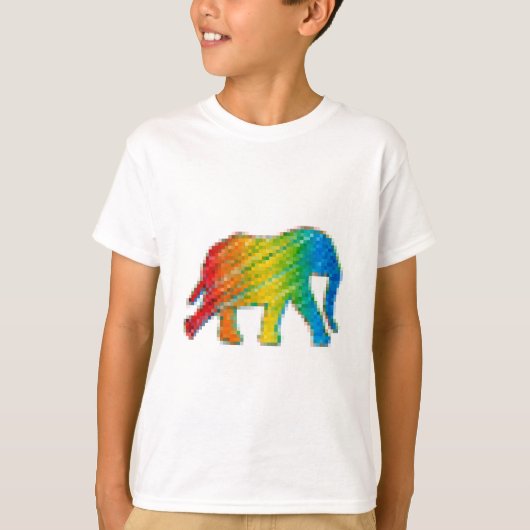Olifant met Pixels T-shirt (Voorkant)