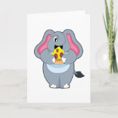 Olifant met Pizza Kaart (Voorkant)