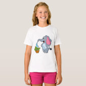 Olifant met Plant T-shirt (Voorkant volledig)