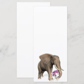 olifant met roze orchidee (Voorkant / Achterkant)