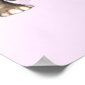 olifant met roze orchidee poster (Hoek)