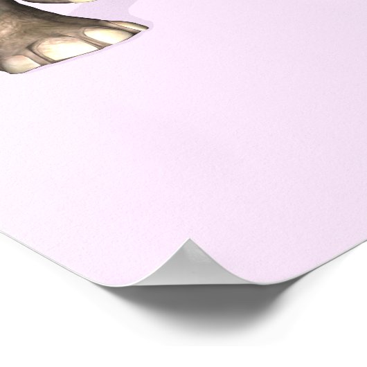 olifant met roze orchidee poster (Hoek)