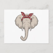 Olifant met sjaal briefkaart (Voorkant)