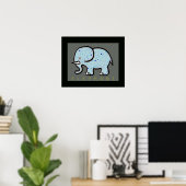 olifant met sterrendecor poster (Thuiskantoor)