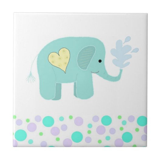 Olifant met Stippen Tegeltje (Voorkant)