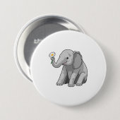 Olifant met ventilator ronde button 7,6 cm (Voorkant /achterkant)