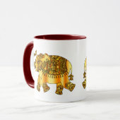  olifant met verhoogde trunk voor een goede truck mok (Voorkant links)