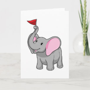 Olifant met Vlag Kaart