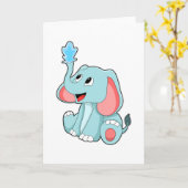 Olifant met Water Kaart (Gele Bloem)