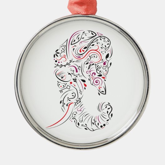 olifant metalen ornament (Voorkant)