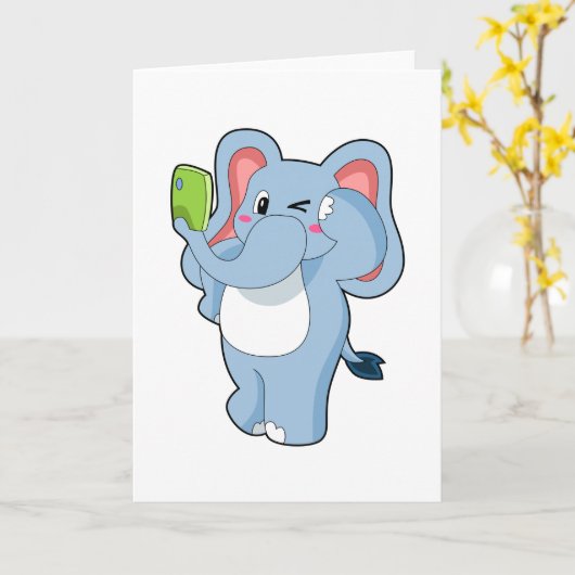 Olifant Mobiel Kaart (Gele Bloem)