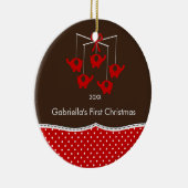 Olifant Mobiele Baby's Eerste Kerst Ornament (Rechts)