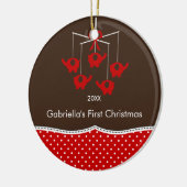 Olifant Mobiele Baby's Eerste Kerst Ornament (Links)