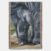 Olifant Moeder Bescherming Liefde Deken (Voorkant Verticaal)