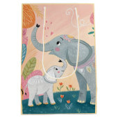 Olifant Moeder en Baby Medium Cadeauzakje (Achterkant)