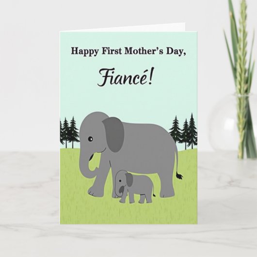 Olifant Moeder Liefde Kaart (Voorkant)