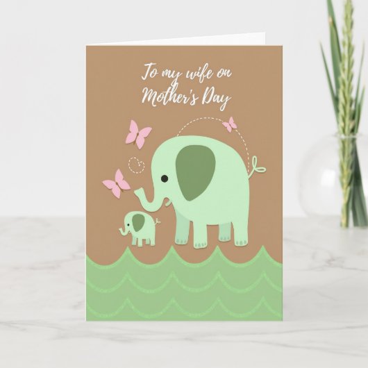 Olifant Moederdag kaart (Voorkant)