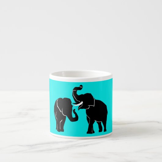 Olifant Mok Uw Kleuren Espresoo Cup (Voorkant)
