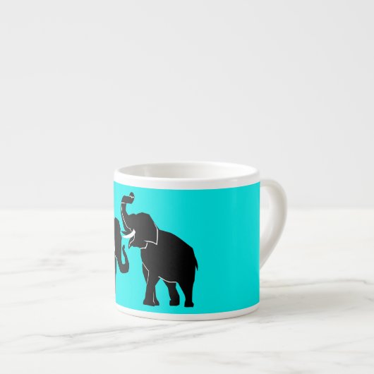 Olifant Mok Uw Kleuren Espresoo Cup (Voorkant rechts)