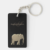 Olifant Monogram Goud en Zwart Sleutelhanger (achterkant)