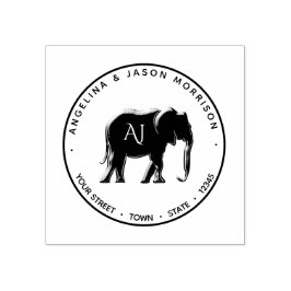 Olifant Monogram Retouradres Rubberstempel