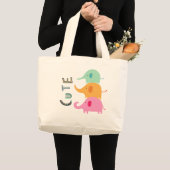 Olifant Mooie Schoudertassen Grote Tote Bag (Voorkant (product))