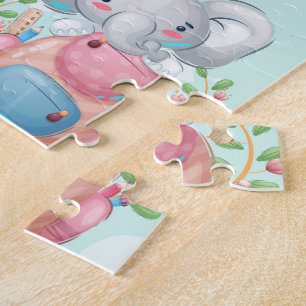 Olifant Motief Terug naar School Legpuzzel
