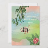 Olifant, muis & uil illustratie Verjaardag Kaart (Achterkant)