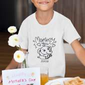 Olifant Mum & Me Moederdag aangepaste kinder T-shirt