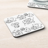 Olifant Mum & Me Moederdag Bier Onderzetter (Linkerzijde)