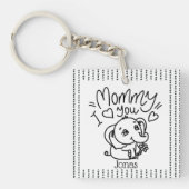 Olifant Mum & Me Moederdag custom Sleutelhanger (voorkant)