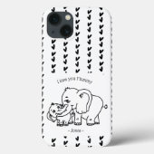 Olifant Mum & Me Moederdag gepersonaliseerd Case-Mate iPhone Case (Achterkant)
