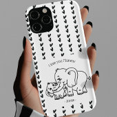 Olifant Mum & Me Moederdag gepersonaliseerd Case-Mate iPhone Case