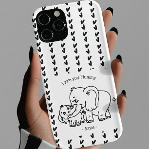 Olifant Mum & Me Moederdag gepersonaliseerd Case-Mate iPhone Case