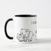 Olifant Mum & Me Moederdag gepersonaliseerd Mok (Links)