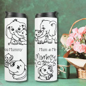 Olifant Mum & Me Moederdag gepersonaliseerd Thermosbeker