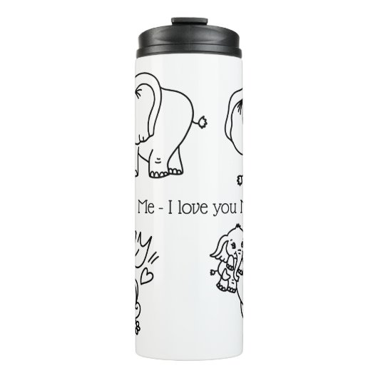 Olifant Mum & Me Moederdag gepersonaliseerd Thermosbeker (Voorkant)