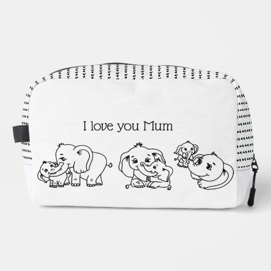 Olifant Mum & Me Moederdag gepersonaliseerd Toilettasje (Voorkant)