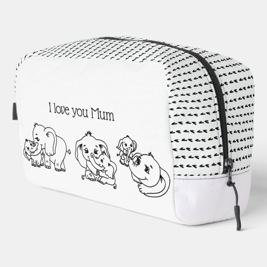 Olifant Mum & Me Moederdag gepersonaliseerd Toilettasje (Rechterhoek)