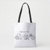 Olifant Mum & Me Moederdag gepersonaliseerd Tote Bag (Voorkant)